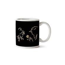 Art Hediye Beauty And The Beast Beast Rose Silhouette Iki Tarafı Baskılı Kupa Bardak