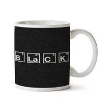 Art Hediye Black Siyah Periyodik Cetvel Iki Tarafı Baskılı Kupa Bardak