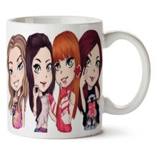 Art Hediye Blackpink Black Pink Dörtlü Karakterler İki Tarafı Baskılı Kupa Bardak