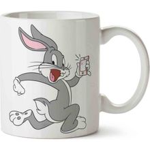 Art Hediye Bugs Bunny Telefon Baskılı Kupa Bardak