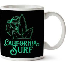 Art Hediye California Surf Surfboards On Island Iki Tarafı Baskılı Kupa Bardak