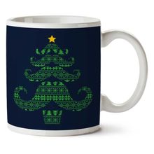 Art Hediye Christmas Moustache Tree Iki Tarafı Baskılı Kupa Bardak