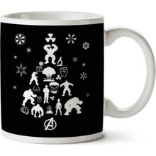 Art Hediye Christmas Tree Hulk Thor Iki Tarafı Baskılı Kupa Bardak