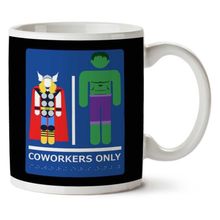 Art Hediye Coworkers Only Restroom Hulk And Thor Ragnarok Iki Tarafı Baskılı Kupa Bardak