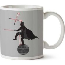 Art Hediye Darth Juggler Star Wars Vader Lightsaber Death Star İki Tarafı Baskılı Kupa Bardak