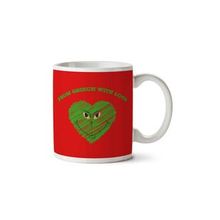 Art Hediye From Grinch With Love Christmas Iki Tarafı Baskılı Kupa Bardak
