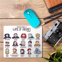 Art Hediye Game of Throunes Karakterler Baskılı 23x19 cm Mouse Pad