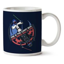 Art Hediye Grover Lightside Darkside Sesame Street Star Wars İki Tarafı Baskılı Kupa Bardak