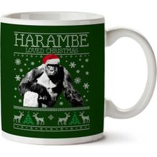 Art Hediye Harambe Loved Christmas Knit İki Tarafı Baskılı Kupa Bardak