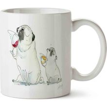 Art Hediye Içki Içen Pug Köpek Kupa Bardak