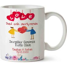 Art Hediye Love Yazılı Baaskılı Sevgililer Günü Kupa Bardak