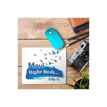 Art Hediye Mavi Huydur Bende Edip Cansever Baskılı 23x19 cm Mouse Pad