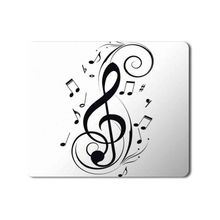 Art Hediye Müzik Nota Sol Anahtarı Baskılı 23x19 cm Mouse Pad