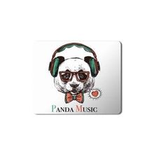 Art Hediye Panda Music Müzik Baskılı 23x19 cm Mouse Pad