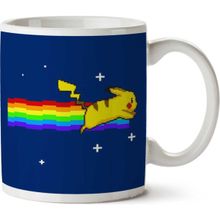 Art Hediye Pokemon Pikachu Nyan Cat İki Tarafı Baskılı Kupa Bardak
