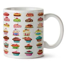 Art Hediye Pop Cake Pastalar Kekler İki Tarafı Baskılı Kupa Bardak