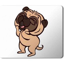 Art Hediye Pug Köpek Baskılı 23x19 cm Mouse Pad