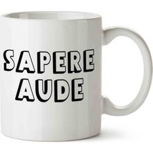 Art Hediye Sapere Aude Logo Kupa Bardak