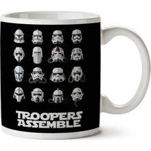 Art Hediye Star Wars Episode 7 The Force Awakens Storm Troopers Assemble İki Tarafı Baskılı Kupa Bardak