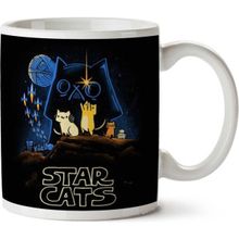 Art Hediye Star Wars Star Cats Uzay Kedisi İki Tarafı Baskılı Kupa Bardak