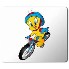 Art Hediye Tweety Bisiklet Baskılı 23x19 cm Mouse Pad