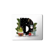 Art Hediye Yeni Yıl Merry Christmas Yılbaşı'na Özel D Harfi 23x19 cm Mouse Pad