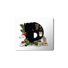 Art Hediye Yeni Yıl Merry Christmas Yılbaşı'na Özel P Harfi 23x19 cm Mouse Pad