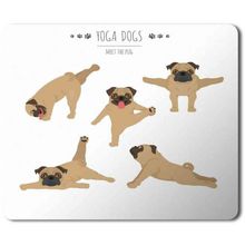 Art Hediye Yoga Dogs Yoga Yapan Köpek Baskılı 23x19 cm Mouse Pad