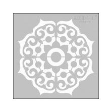 Artdeco 111 Geometrik Göbek Desen 30x30 cm Stencil Boyama Şablonu