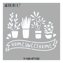 Artdeco 30x30 cm Güzel Evim 182 Stencil Boyama Şablonu