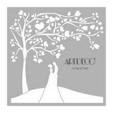 Artdeco Aşıklar 102 30x30 cm Stencil