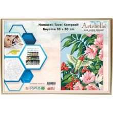 Artebella 35x50 cm Bahçe Numaralı Tuval Kompozit Boyama Seti