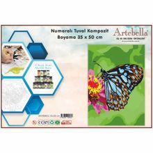 Artebella 35x50 Numaralı Kelebek Kompozit Tuval Boyama