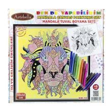 Artebella KM-10 Mandala 32x32 cm Tuval Boyama Seti