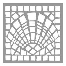 Artikel Mozaik Deniz Kabuğu Stencil Boyama şablonu 30x30 cm Duvar Stencil