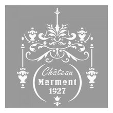 Artikel ST-1194 Şato Avizesi Stencil Tasarımı 30x30 cm Kanvas Tablo