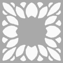 Artikel ST-1496 Nita Çiçek Motifi Stencil Tasarımı 30x30 cm Kanvas Tablo