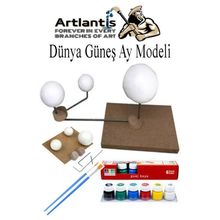 Artlantis Güneş Dünya Ay Modeli 1 Paket Gezegen Maketi Güneş Sistemi Modeli Deney Seti Kendin Yap Deney Seti