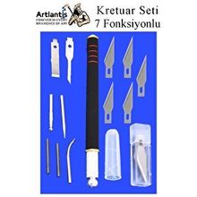 Artlantis Kretuar 7 Fonksiyonlu Yedek Bıçaklı 1 Paket Hobi Maket Tasarım Çelik Neşteri
