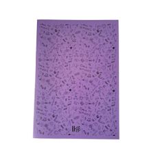 Artlantis Plastik Kapak A4 Kareli 60 Sayfa Desenli Mor Defter