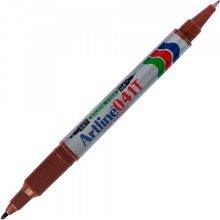 Artline 041T Twin 0.4-1.0 mm Kahverengi Marker Çift Uçlu Permanent Markör Kalem