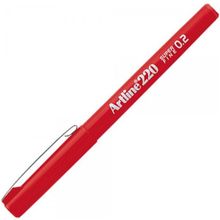 Artline 220N Super Fine İnce Uç 0.2 mm Kırmızı Keçe Uçlu Yazı Kalemi