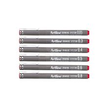 Artline Drawing System Kırmızı Teknik Çizim Kalemi