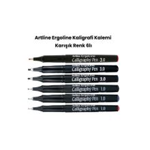 Artline Set 1 Karışık Renk 6'lı Ergoline Kaligrafi Kalemi