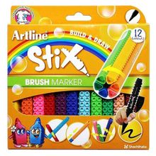 Artline Stix Brush 12'li Marker Set