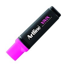 Artline Vivix 2.0-5.0 mm Pembe Parlak Mürekkepli Kesik Uç Fosforlu Kalem