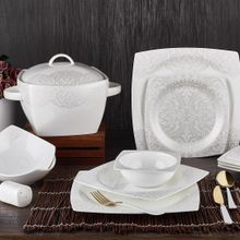 Aryıldız 60 Parça Bone Square Yemek Takımı