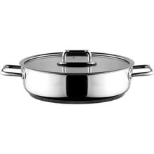 Aryıldız Colombus Metal Kulp Cam Kapak 26 cm Basık Tencere