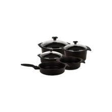 Aryıldız Flipper Siyah Cam Tencere Set