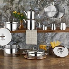 Aryıldız Prestige Vento 20 Parça Metal Kapak 20 cm Gümüş Çeyiz Seti